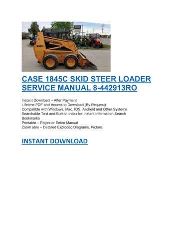 1845c case skid steer repair manual