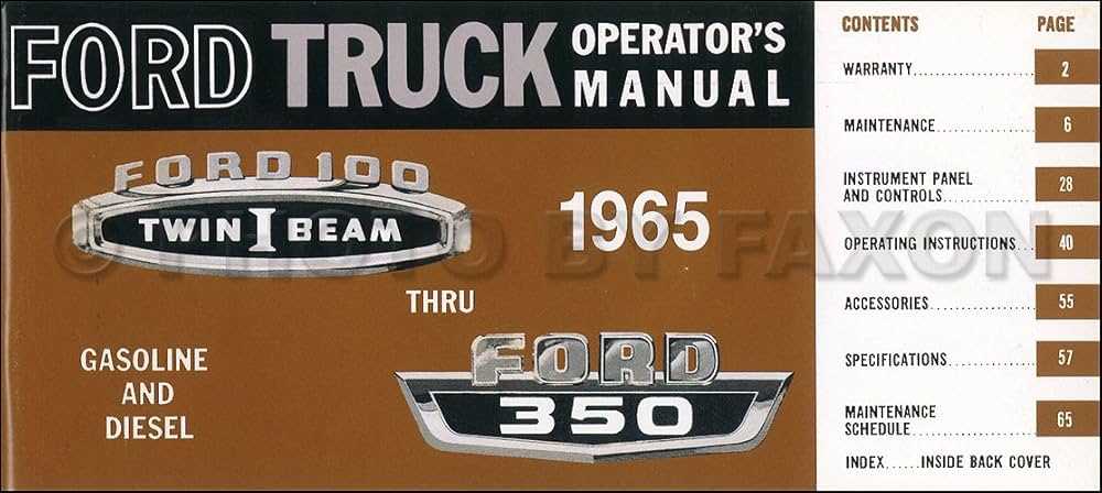 1965 ford f100 repair manual