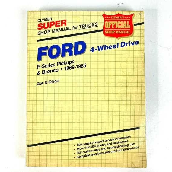 1969 ford bronco repair manual