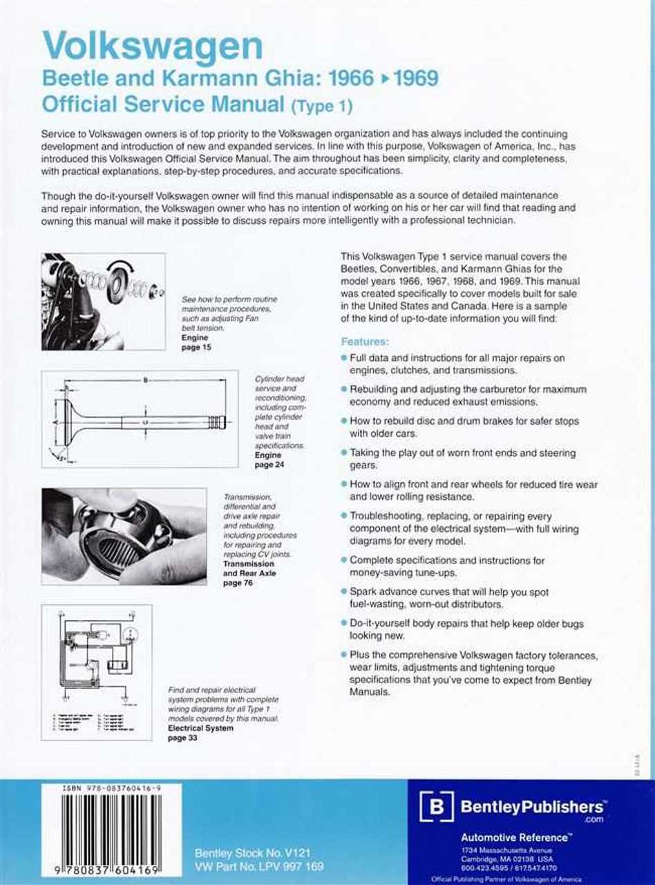 1969 vw beetle repair manual