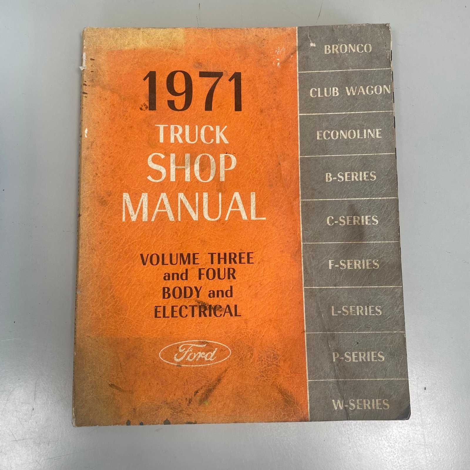 1971 ford f100 repair manual