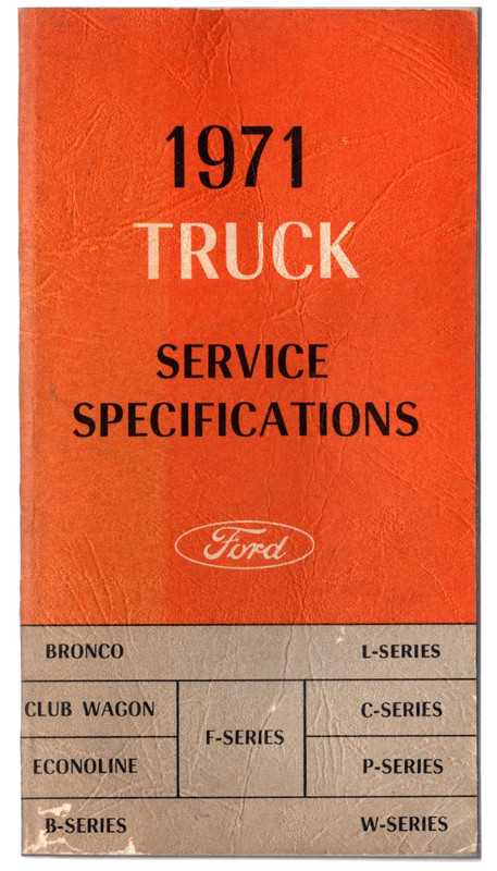 1971 ford f100 repair manual