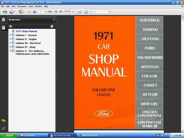 1971 ford f100 repair manual