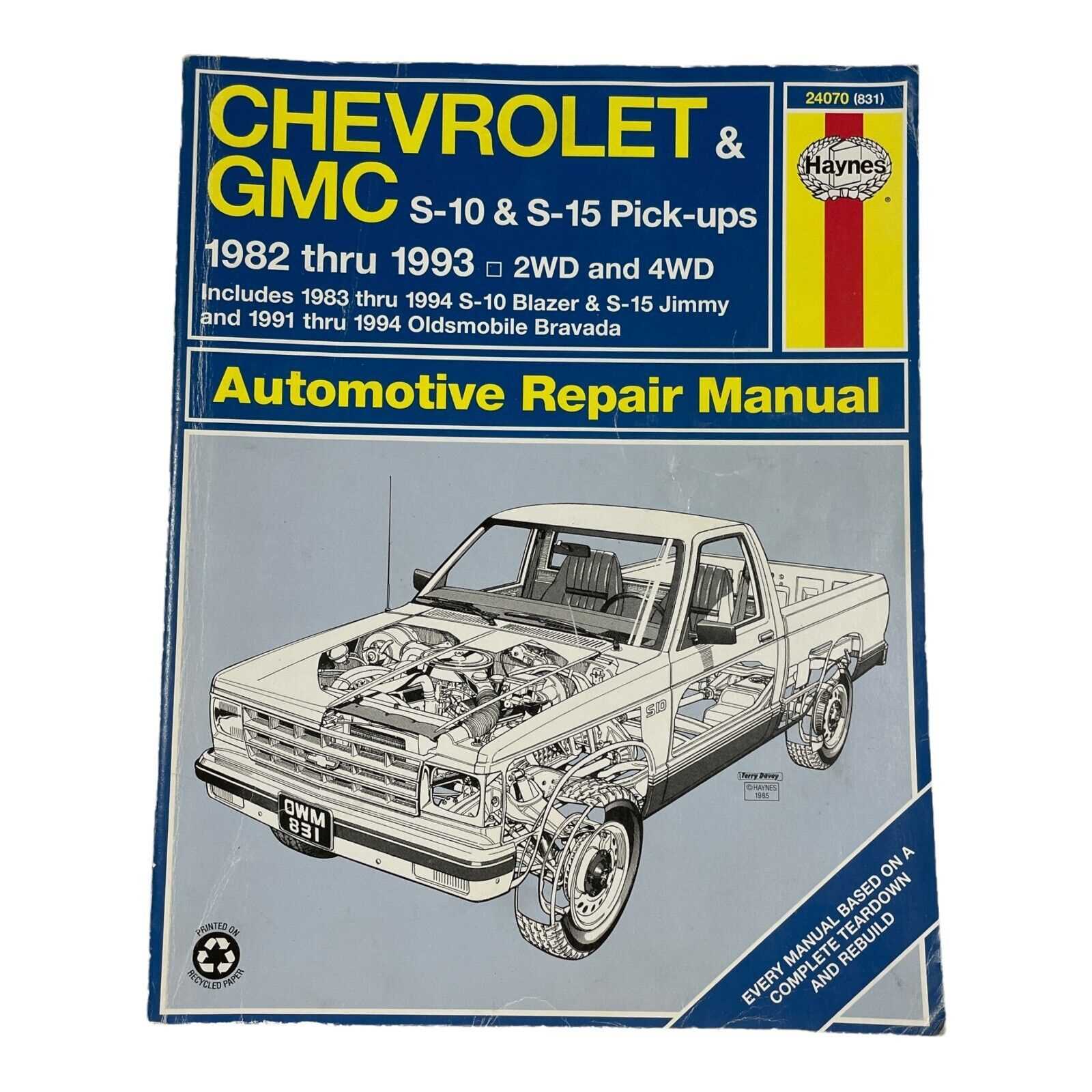 1985 chevy s10 repair manual