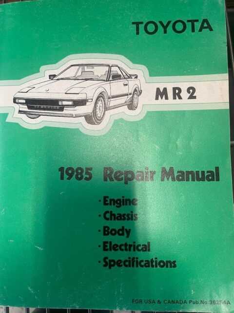 1985 toyota mr2 repair manual