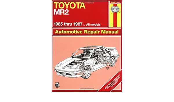 1985 toyota mr2 repair manual