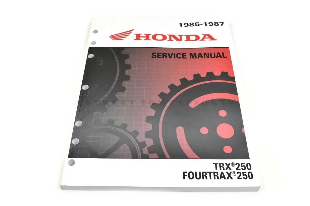 1987 honda 250x repair manual