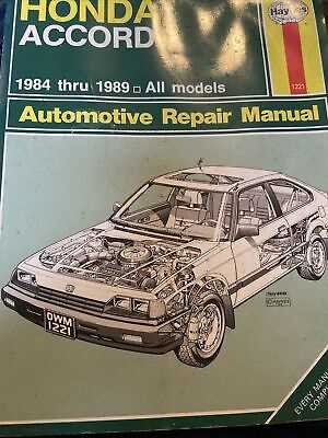 1989 honda accord repair manual