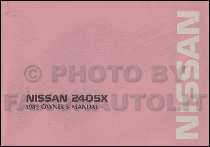 1989 nissan 240sx repair manual