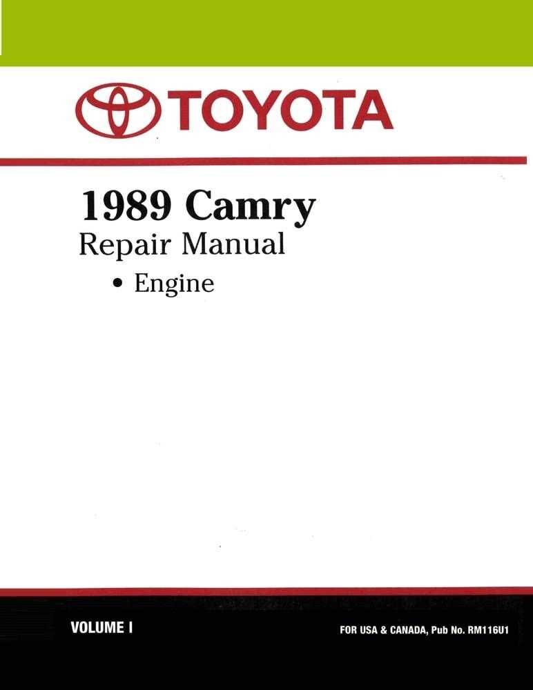 1989 toyota camry repair manual