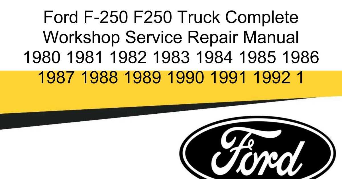 1990 ford f250 repair manual