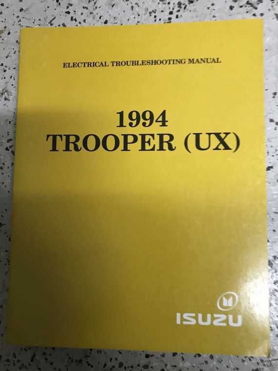 1990 isuzu trooper repair manual