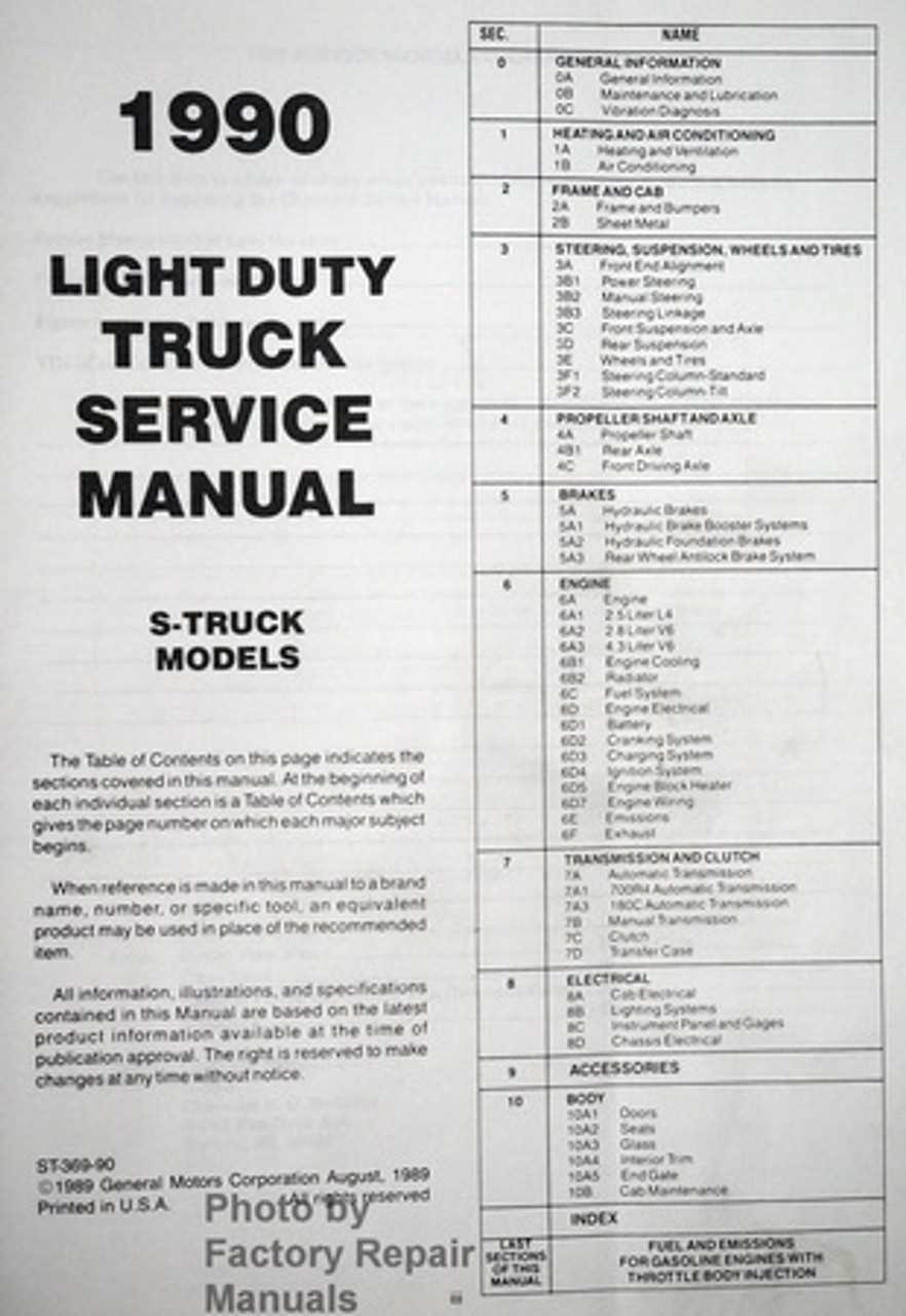 1990 chevy truck repair manual