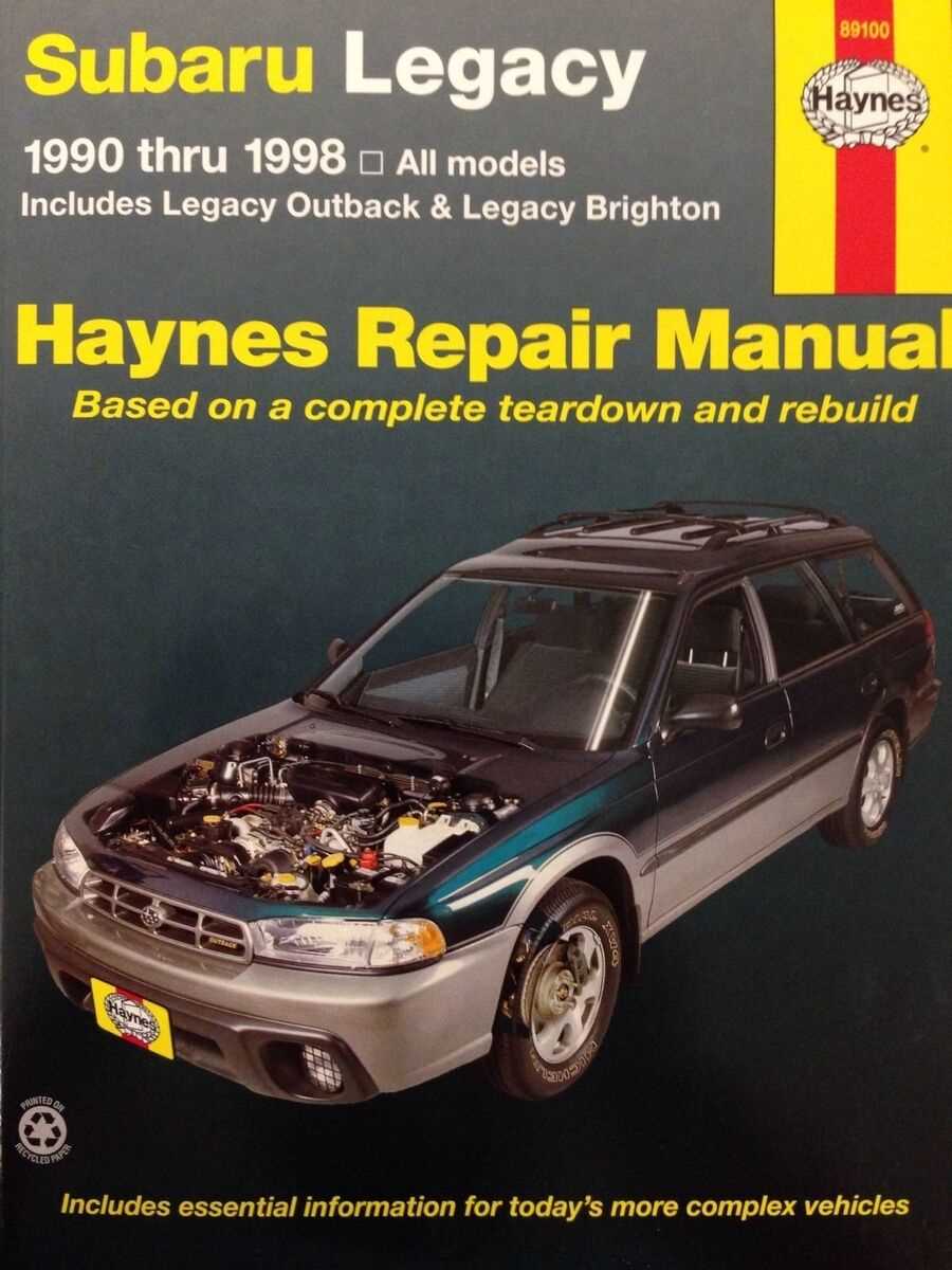 1990 subaru legacy repair manual