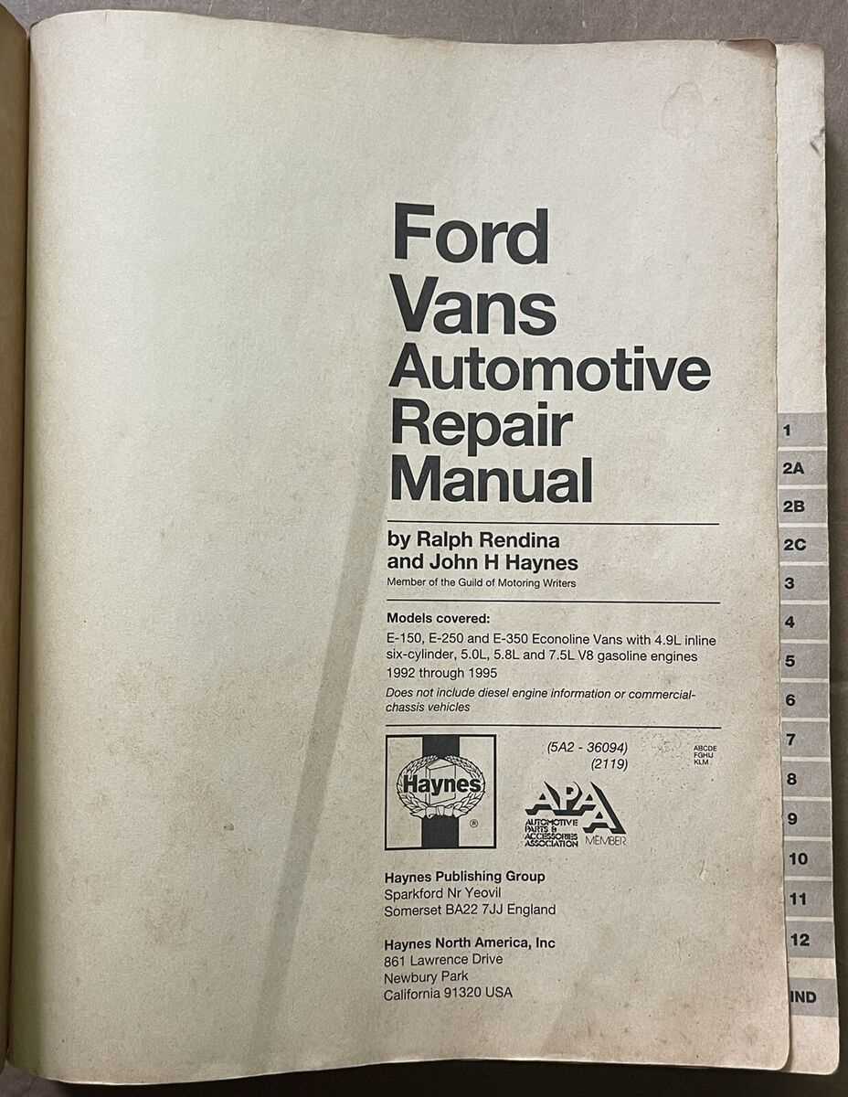 1993 ford e350 repair manual