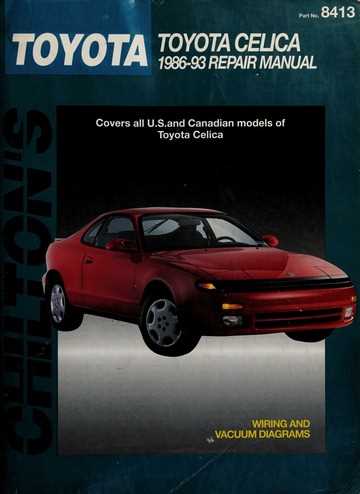 1993 toyota celica repair manual