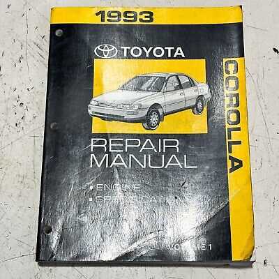 1993 toyota corolla repair manual