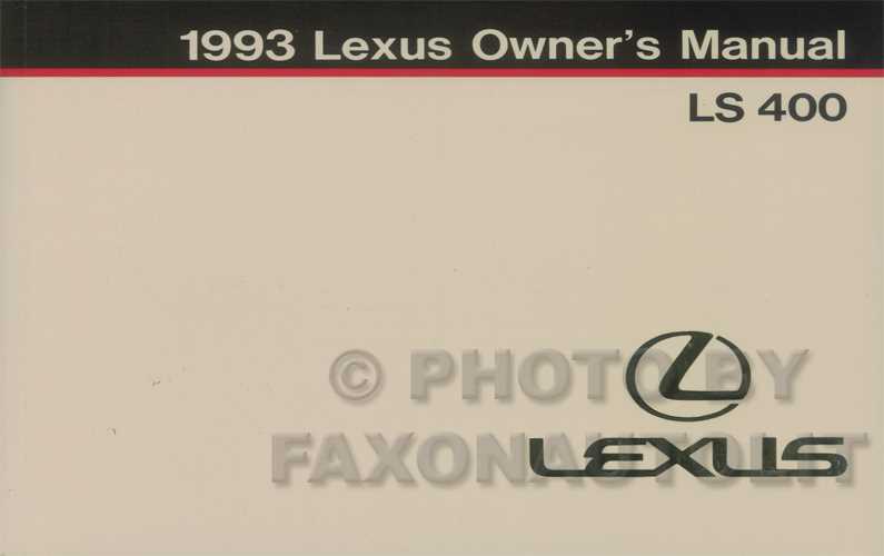 1993 lexus ls400 repair manual