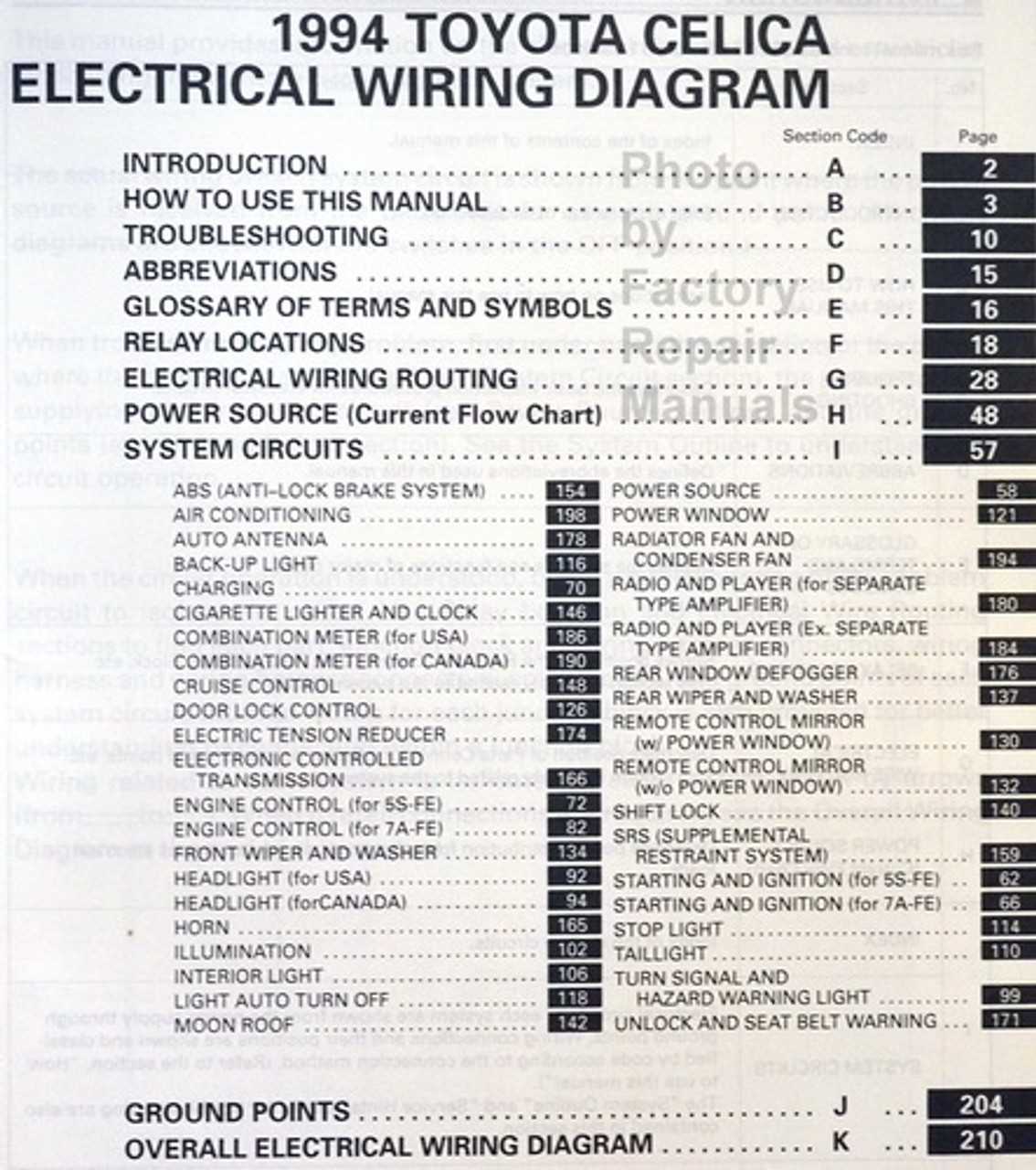 1994 toyota celica repair manual