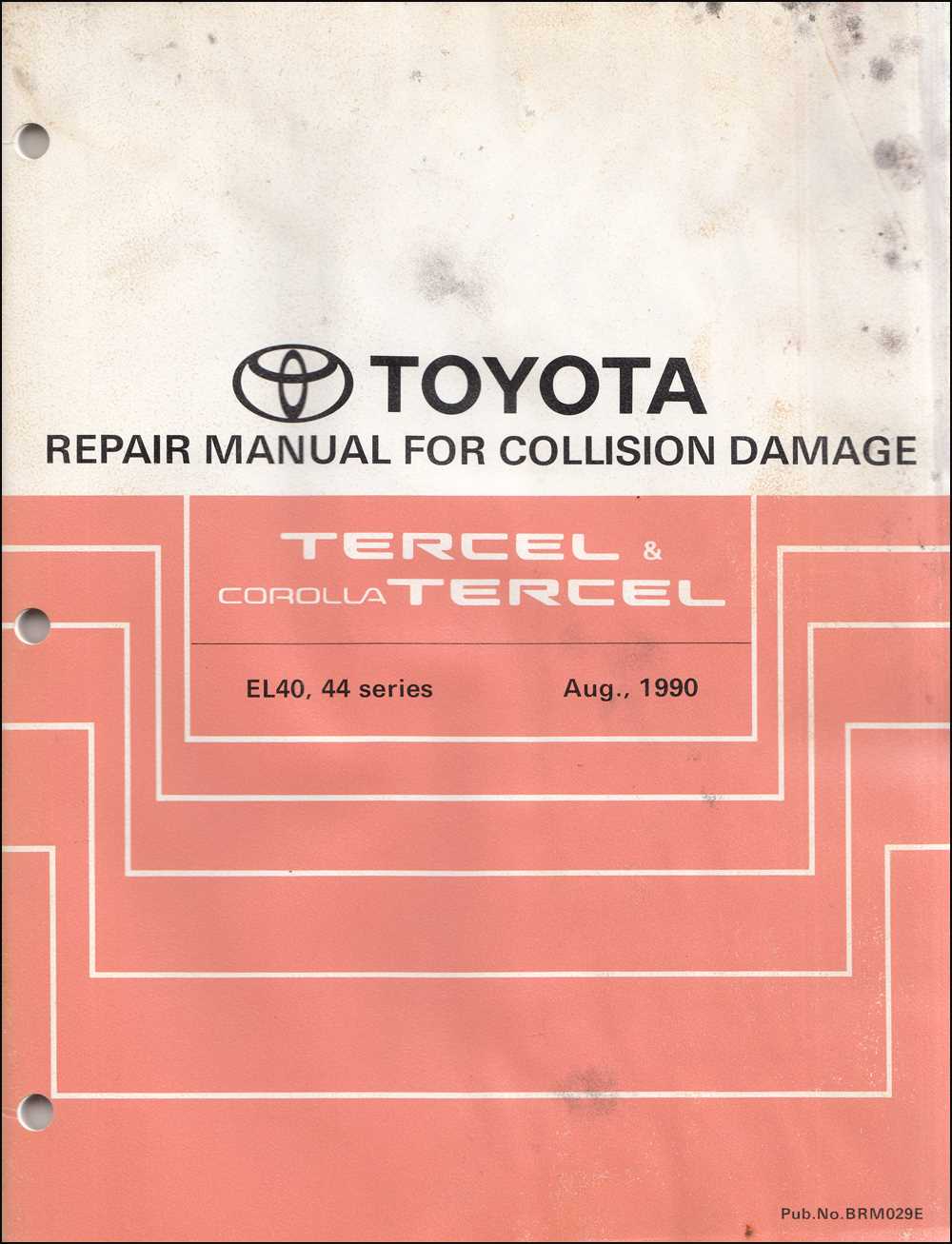 1994 toyota tercel repair manual