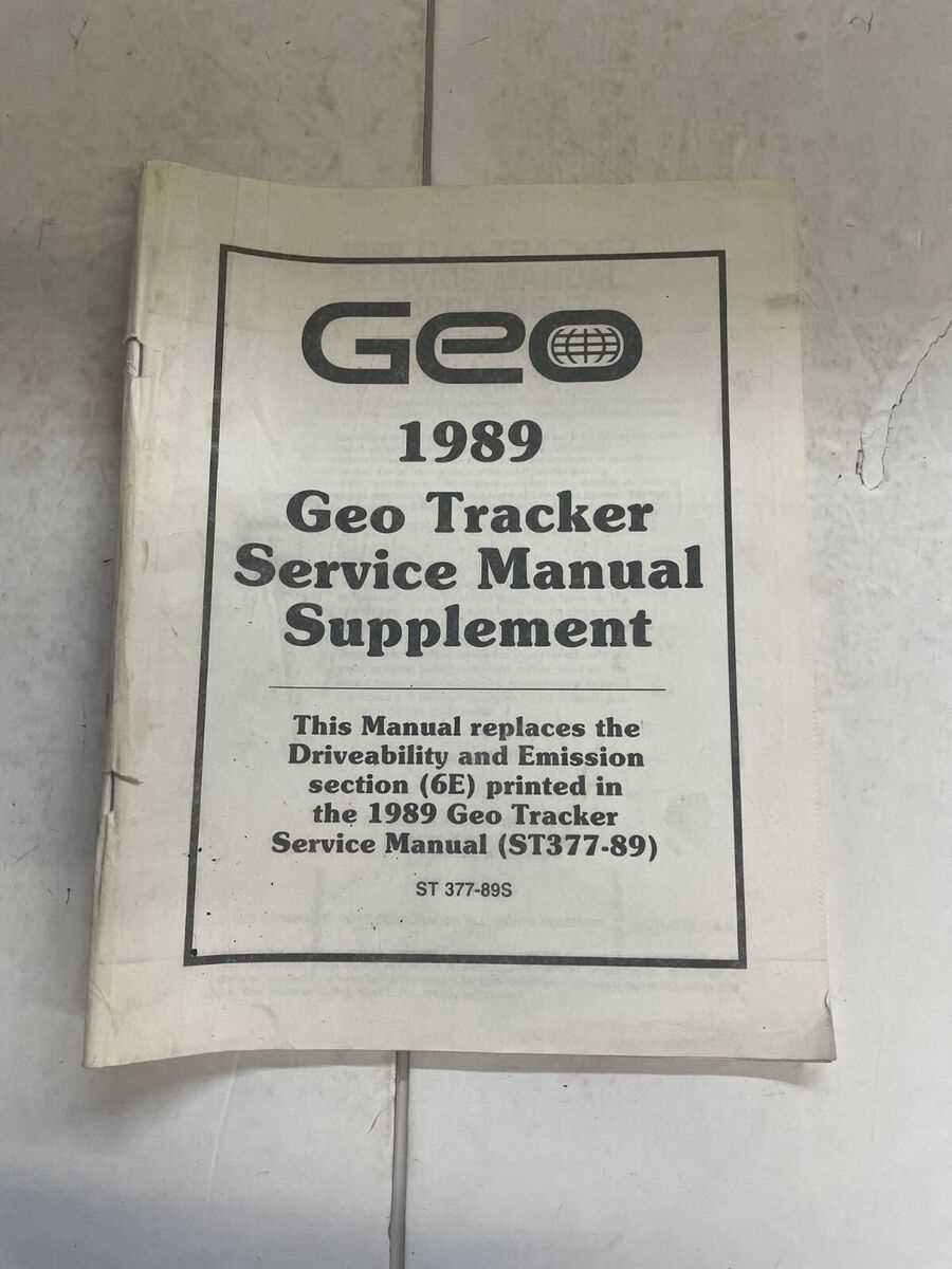 1995 geo tracker repair manual