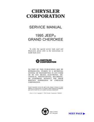 1995 jeep grand cherokee repair manual