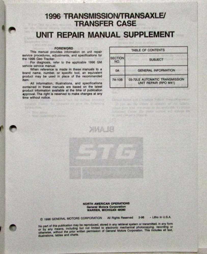 1996 buick regal repair manual