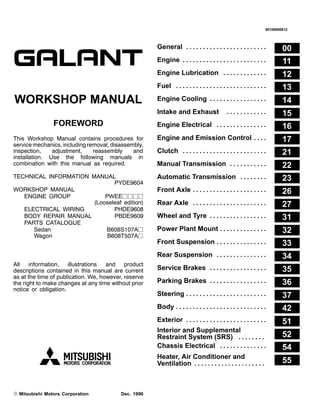 1997 mitsubishi montero repair manual