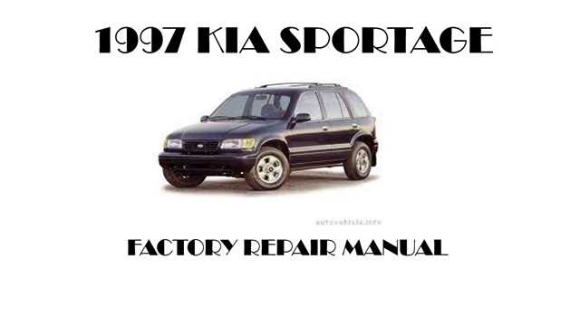 1997 kia sportage repair manual