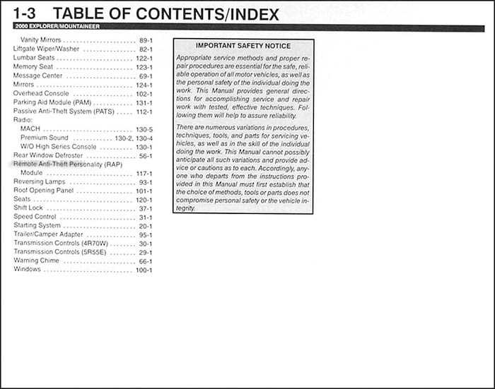 1997 mercury mountaineer repair manual