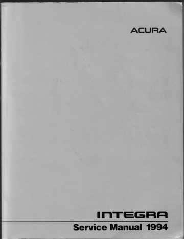 1998 acura integra repair manual