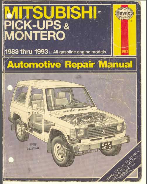 1998 mitsubishi montero repair manual