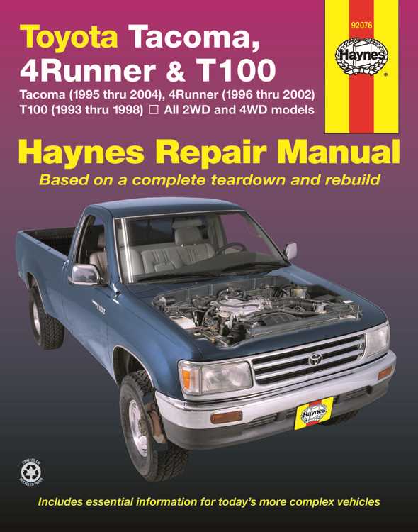 1998 toyota tacoma repair manual