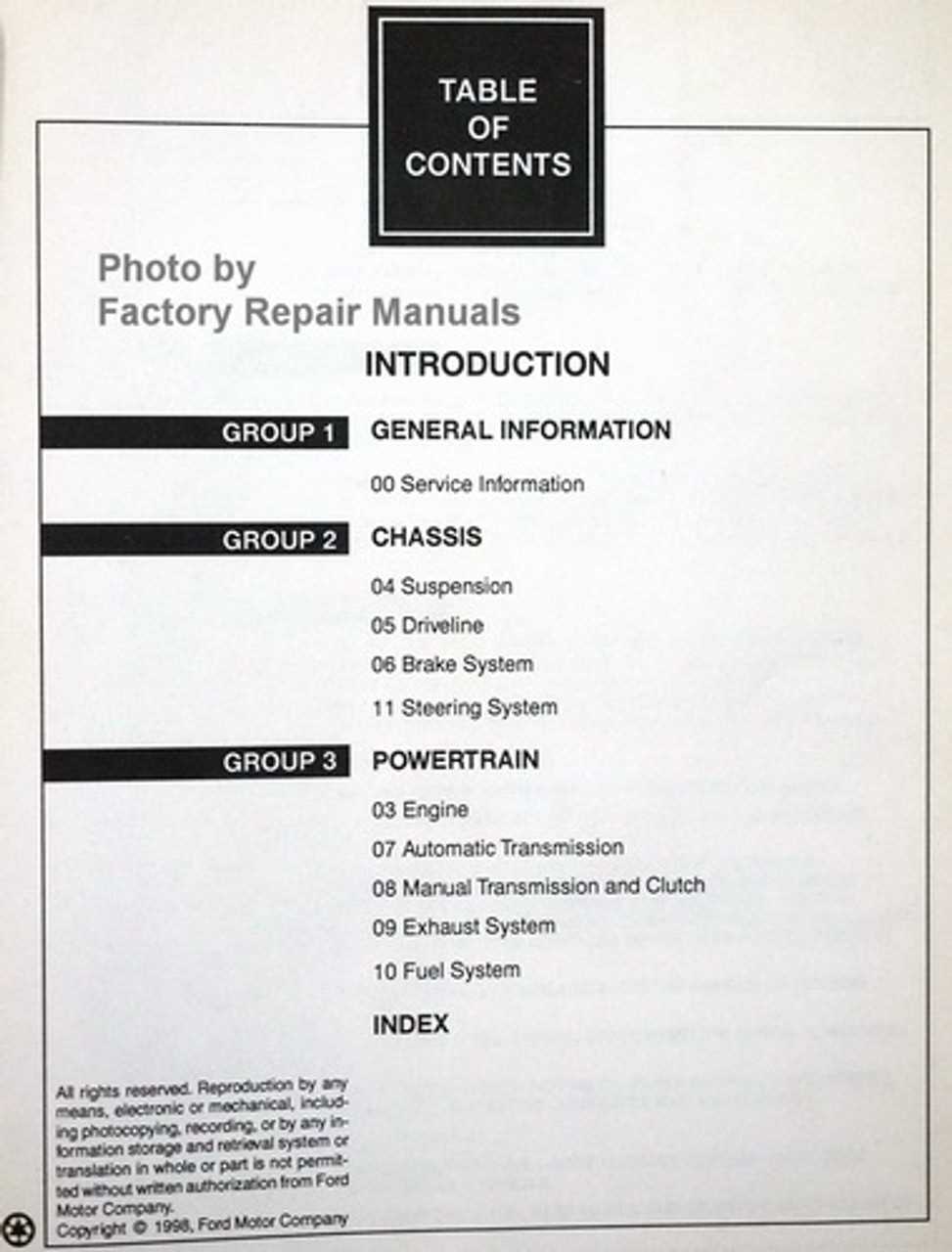 1999 ford crown victoria repair manual