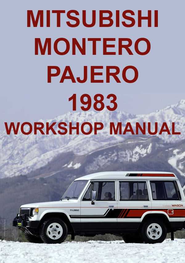 1999 mitsubishi montero repair manual