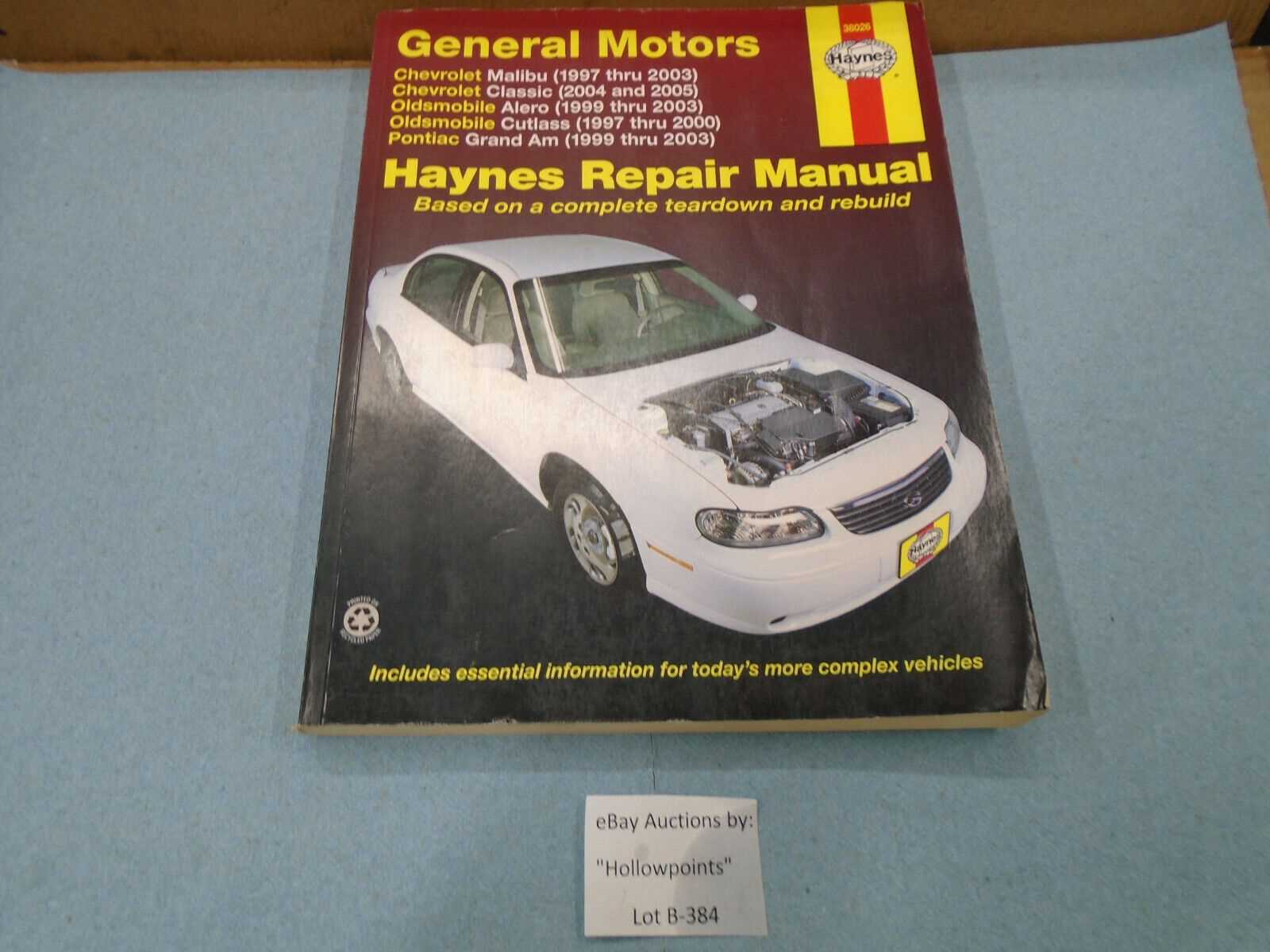 1999 oldsmobile alero repair manual