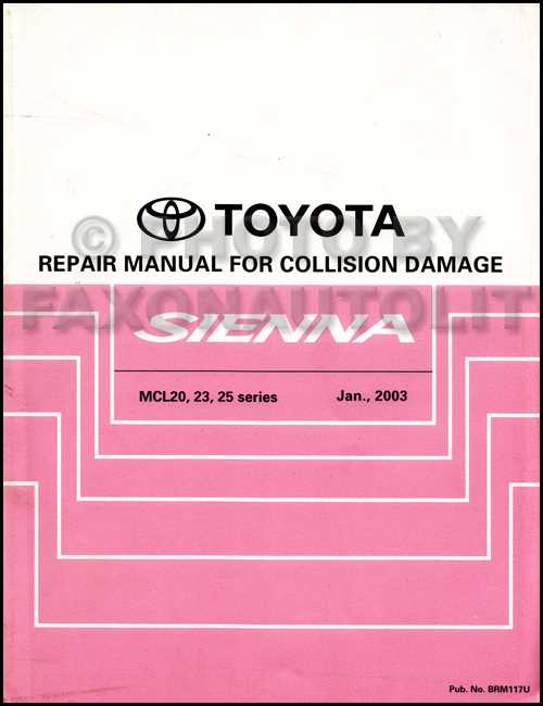 1999 sienna repair manual