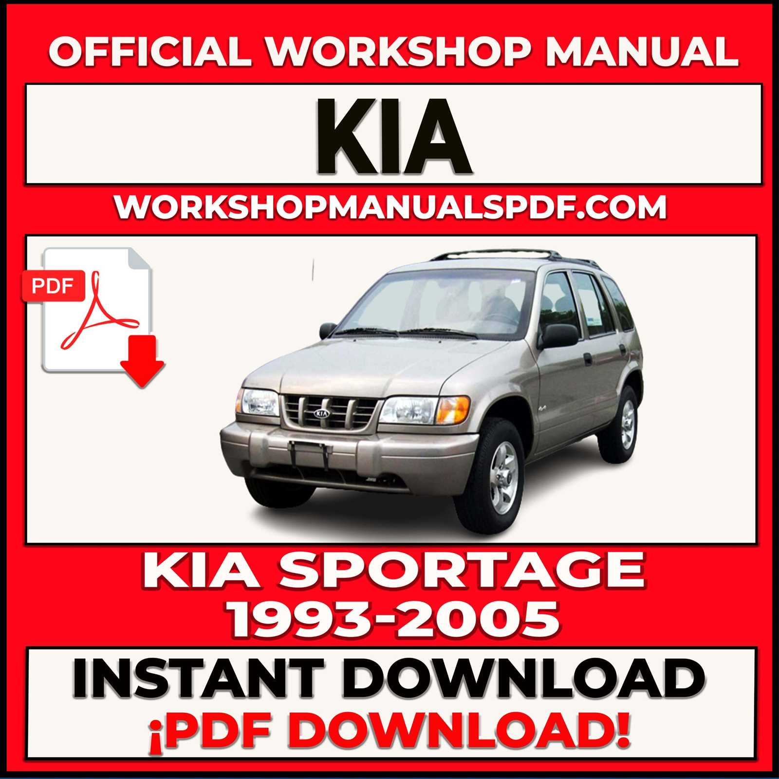 1999 kia sportage repair manual