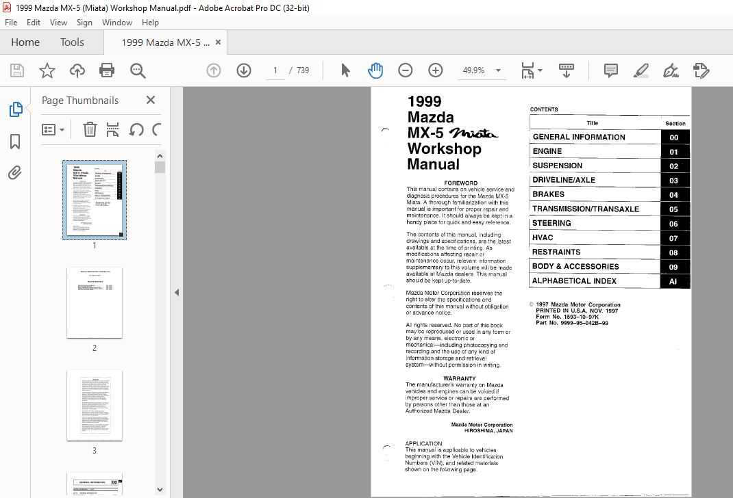 1999 miata repair manual