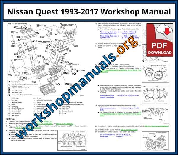 1999 nissan quest repair manual