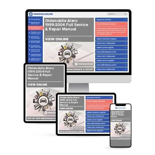 1999 oldsmobile alero repair manual