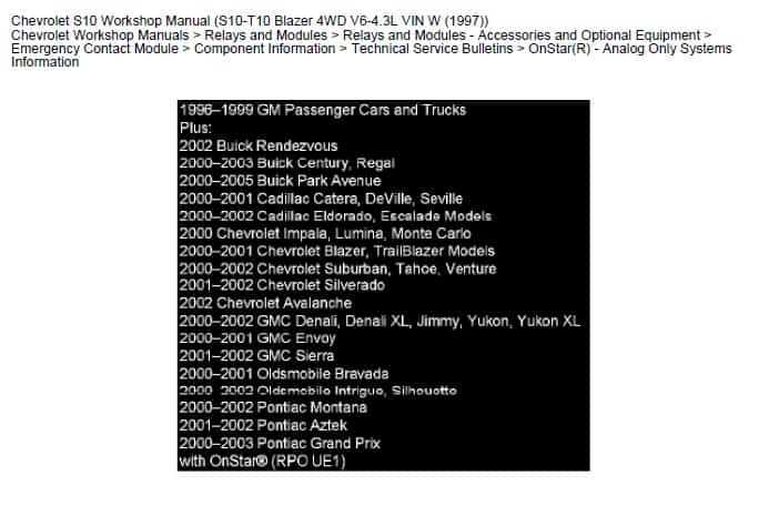 2000 chevy blazer repair manual