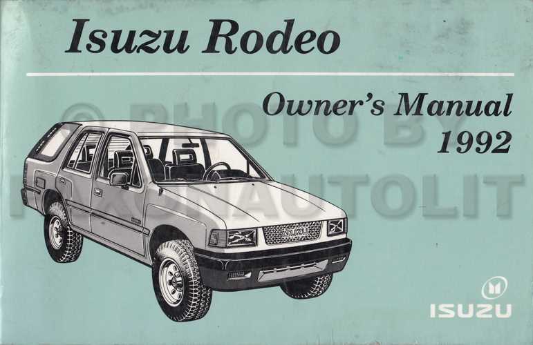 2000 isuzu rodeo repair manual