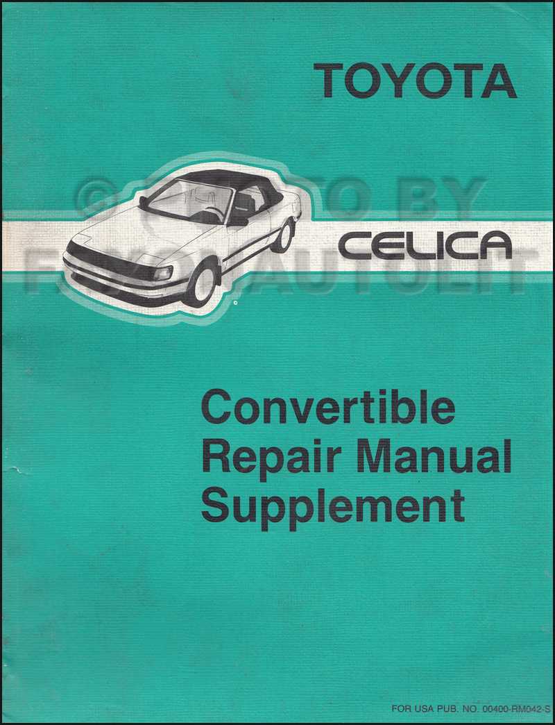 2000 toyota celica gt repair manual