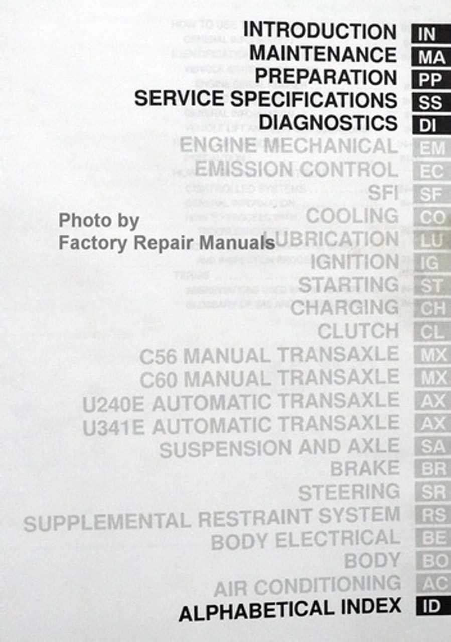 2000 toyota celica repair manual