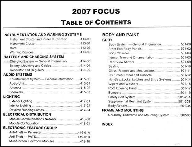 2000 ford focus zx3 repair manual