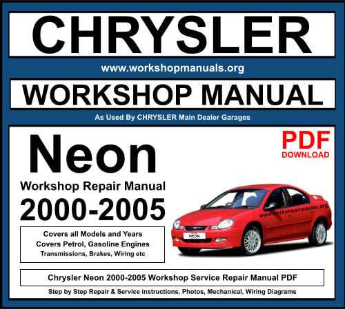 2000 plymouth neon repair manual