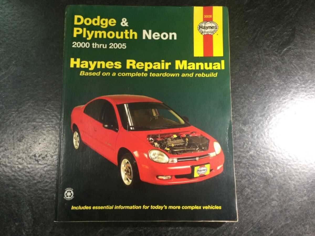 2000 plymouth neon repair manual