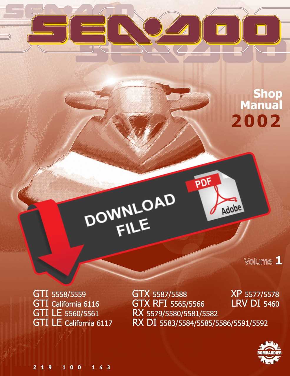 2000 seadoo gtx repair manual