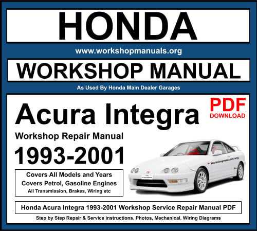 2001 acura integra repair manual